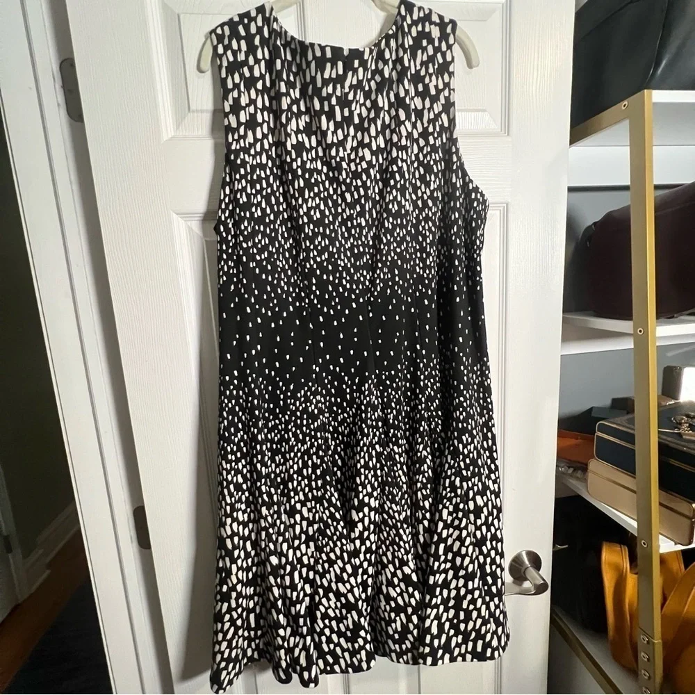 Eliza J 'Degrade' Gradient Print Fit & Flare Dress black white Size 22W